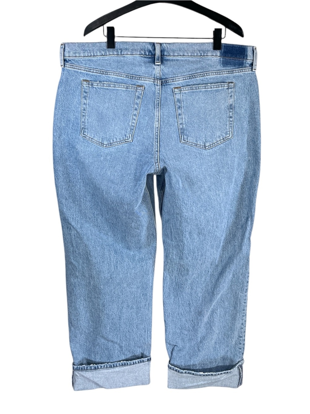 Abercrombie & Fitch The Baggy Low Rise Jean With Cuffed Hem Size 33/16S Short - Picture 7 of 8